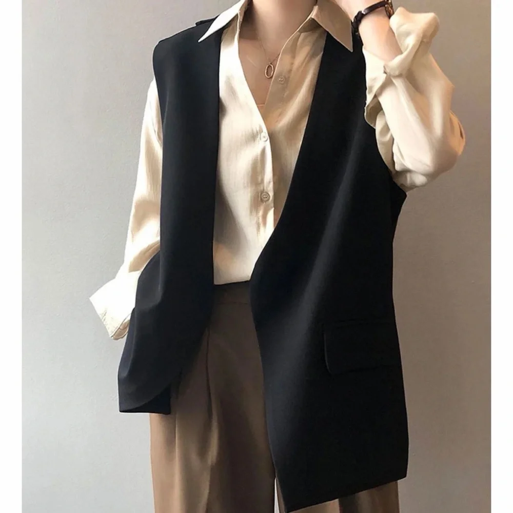 Zara Black Sleeveless Blazer Vest Open Sides Adjustable Size S - Picture 8 of 9
